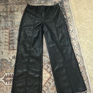 7 for all mankind faux leather wide leg pants
